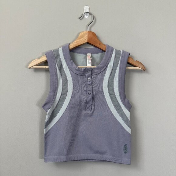 NWOT Free People FP Movement Free Kick Muscle Tank Crop Top Women's M/L Purple - Picture 5 of 13